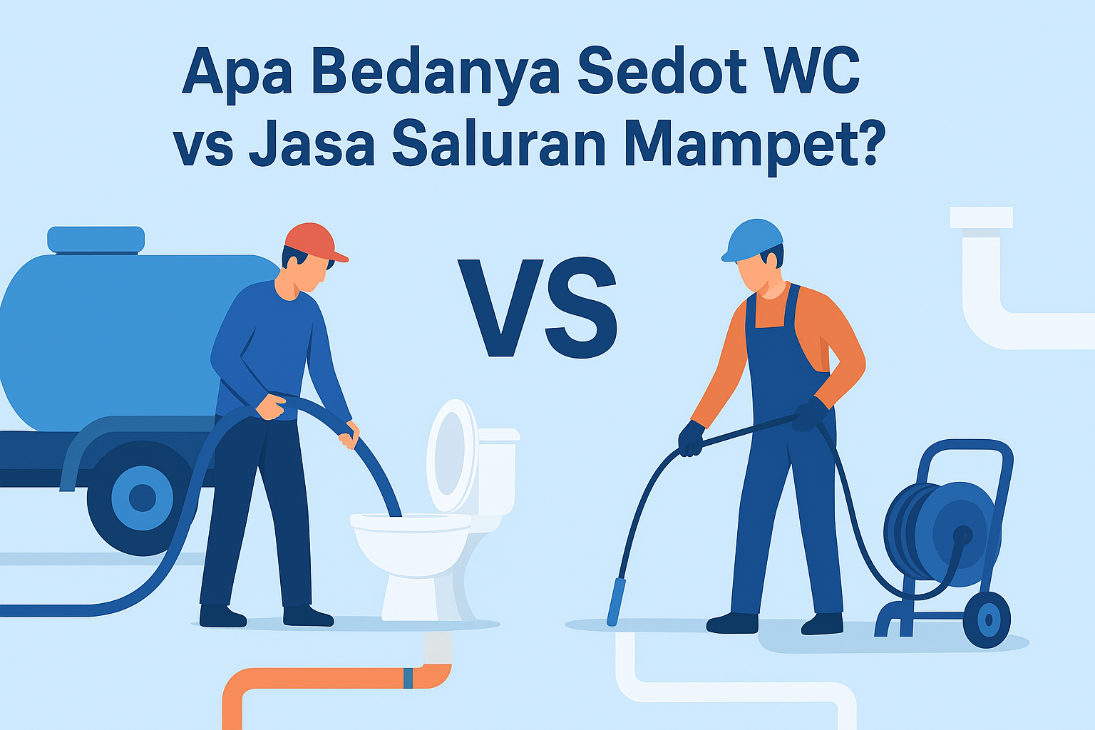 Apa Bedanya Sedot WC vs Jasa Saluran Mampet?